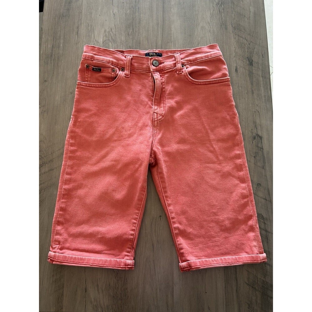 Polo Ralph Lauren Big Boys Sullivan Slim Denim Shorts Red Size 16